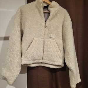 Women's Cream Sherpa Jacket